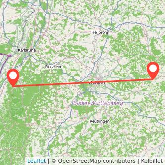 Baden-Baden Schwäbisch Gmünd Bahn Karte