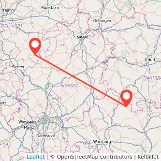 Bad Berleburg Bad Königshofen im Grabfeld Bus Karte