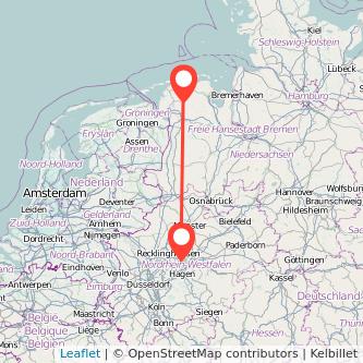 Aurich Dortmund Mitfahrgelegenheit Karte