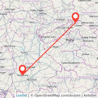 Augsburg Zittau Mitfahrgelegenheit Karte