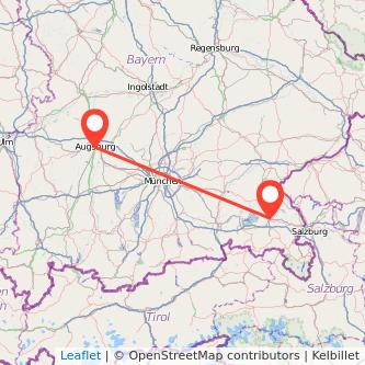 Augsburg Traunstein Mitfahrgelegenheit Karte