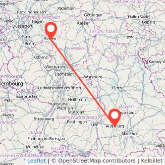 Augsburg Siegen Mitfahrgelegenheit Karte