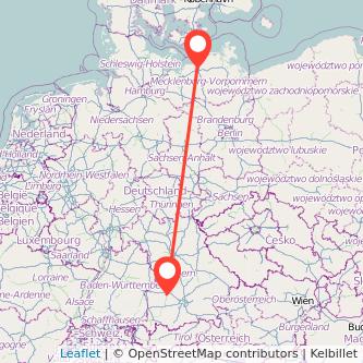 Augsburg Rostock Mitfahrgelegenheit Karte