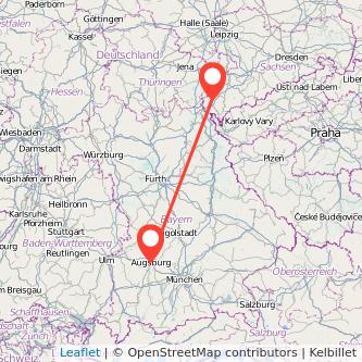 Augsburg Plauen Mitfahrgelegenheit Karte