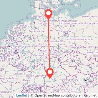 Augsburg Lübeck Mitfahrgelegenheit Karte