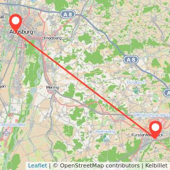 Augsburg Fürstenfeldbruck Mitfahrgelegenheit Karte