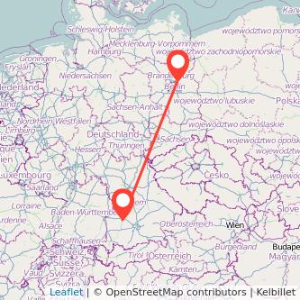 Augsburg Bernau bei Berlin Mitfahrgelegenheit Karte