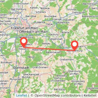 Aschaffenburg Langen Mitfahrgelegenheit Karte