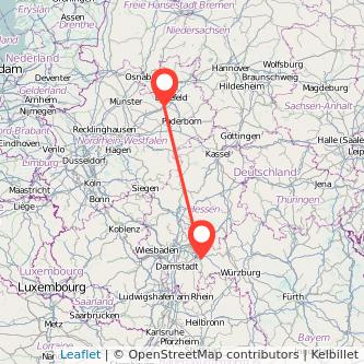 Aschaffenburg Gütersloh Mitfahrgelegenheit Karte