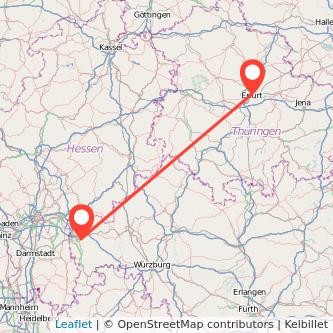 Aschaffenburg Erfurt Bahn Karte