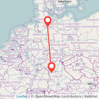 Ansbach Hamburg Mitfahrgelegenheit Karte