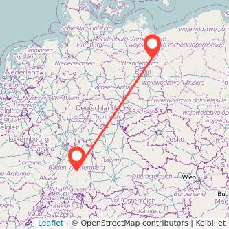 Angermünde Reutlingen Bahn Karte