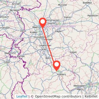 Andernach Mülheim an der Ruhr Bahn Karte