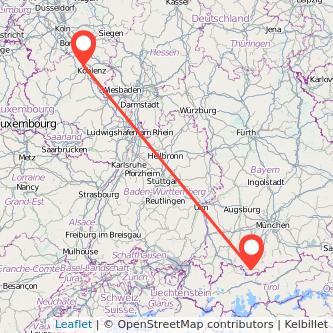 Andernach Garmisch-Partenkirchen Bahn Karte