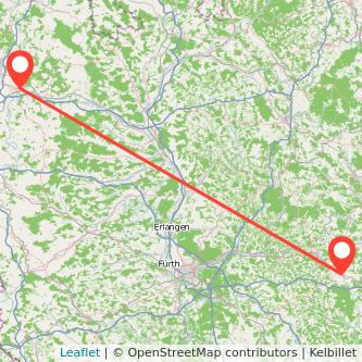 Amberg Schweinfurt Mitfahrgelegenheit Karte