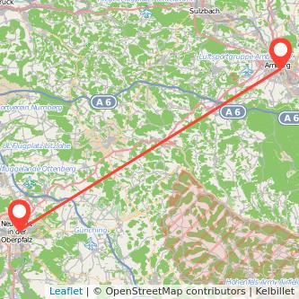 Amberg Neumarkt in der Oberpfalz Mitfahrgelegenheit Karte