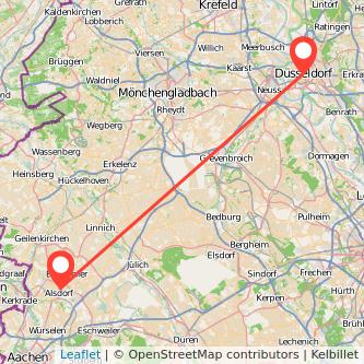 Alsdorf Düsseldorf Mitfahrgelegenheit Karte
