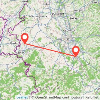 Alsdorf Bonn Mitfahrgelegenheit Karte