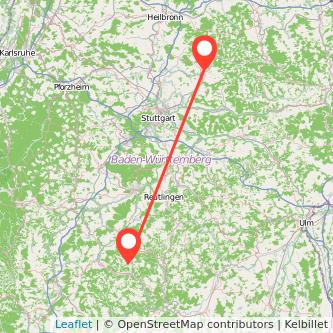 Albstadt Backnang Mitfahrgelegenheit Karte