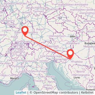 Albstadt Zagreb Mitfahrgelegenheit Karte