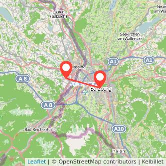 Ainring Salzburg Bahn Karte