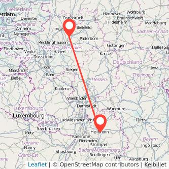 Ahlen Heilbronn Mitfahrgelegenheit Karte