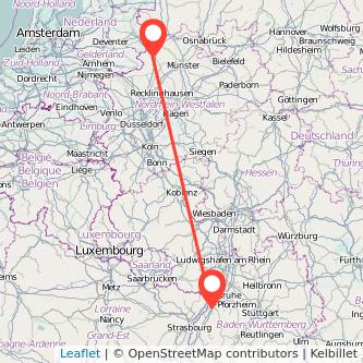 Ahaus Rastatt Mitfahrgelegenheit Karte