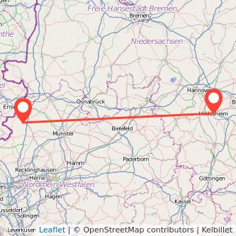 Ahaus Hildesheim Mitfahrgelegenheit Karte