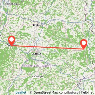 Aalen Pforzheim Mitfahrgelegenheit Karte