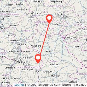 Aalen Erfurt Mitfahrgelegenheit Karte