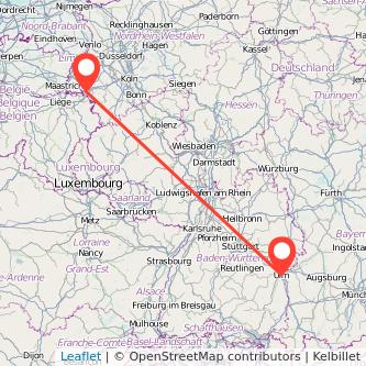 Aachen Ulm Mitfahrgelegenheit Karte