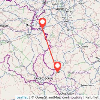 Aachen Trier Mitfahrgelegenheit Karte
