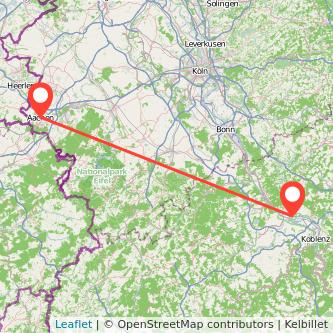 Aachen Neuwied Mitfahrgelegenheit Karte