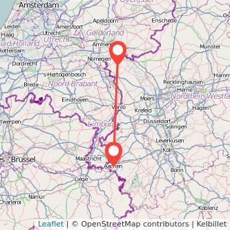 Aachen Kleve Mitfahrgelegenheit Karte