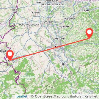 Aachen Gummersbach Mitfahrgelegenheit Karte