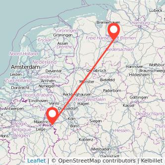 Aachen Bremen Mitfahrgelegenheit Karte