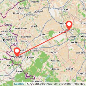 Aachen Bergheim Mitfahrgelegenheit Karte