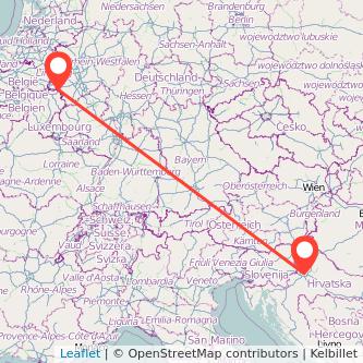 Aachen Zagreb Mitfahrgelegenheit Karte