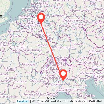Aachen Mailand Mitfahrgelegenheit Karte