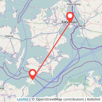 Kopenhagen Puttgarden Bahn Karte