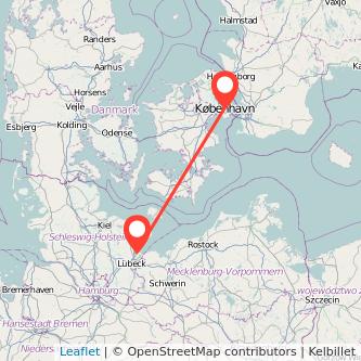 Kopenhagen Timmendorfer Strand Bahn Karte