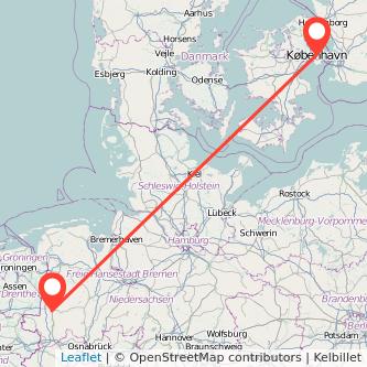 Kopenhagen Meppen Bahn Karte