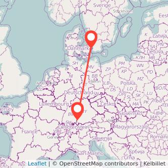Kopenhagen Memmingen Bahn Karte