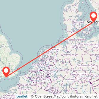 Copenhagen Worthing train map