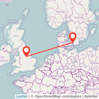 Copenhagen Worksop train map