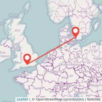 Copenhagen Winchester train map