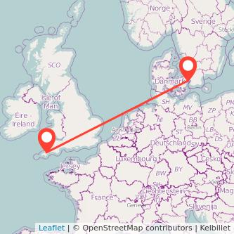 Copenhagen Truro train map