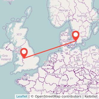 Copenhagen Shrewsbury train map