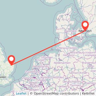 Copenhagen Norwich bus map