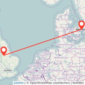 Copenhagen Newark on Trent bus map